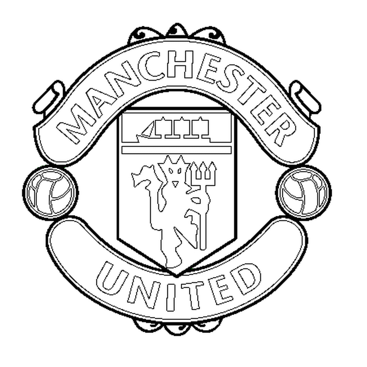 ФК Манчестер Юнайтед эмблема раскраска