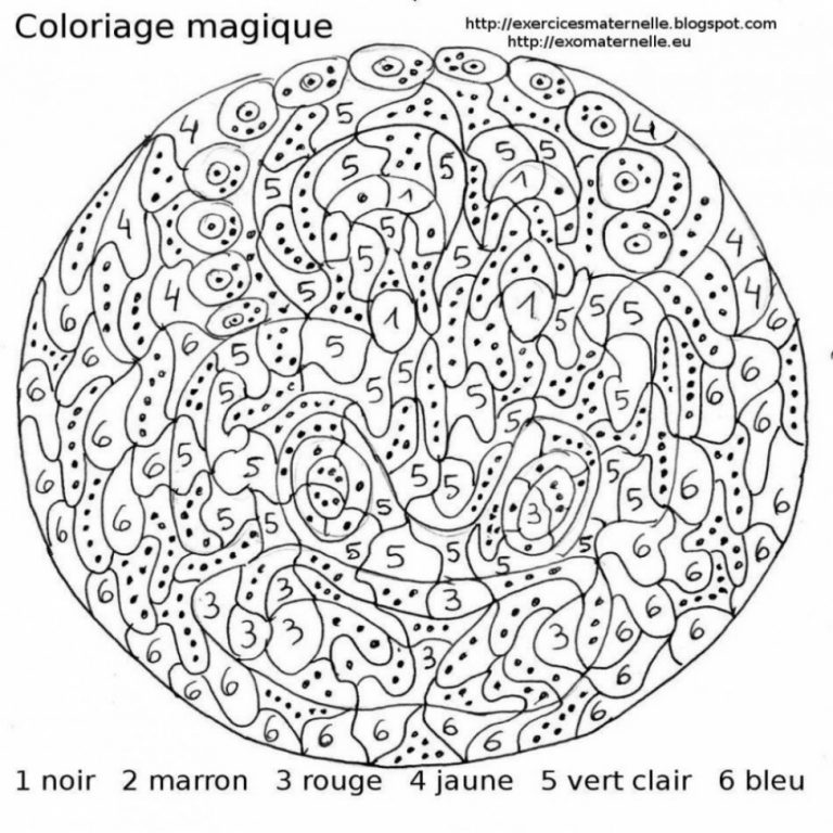 Coloriage magique 5eme - tout degorgement